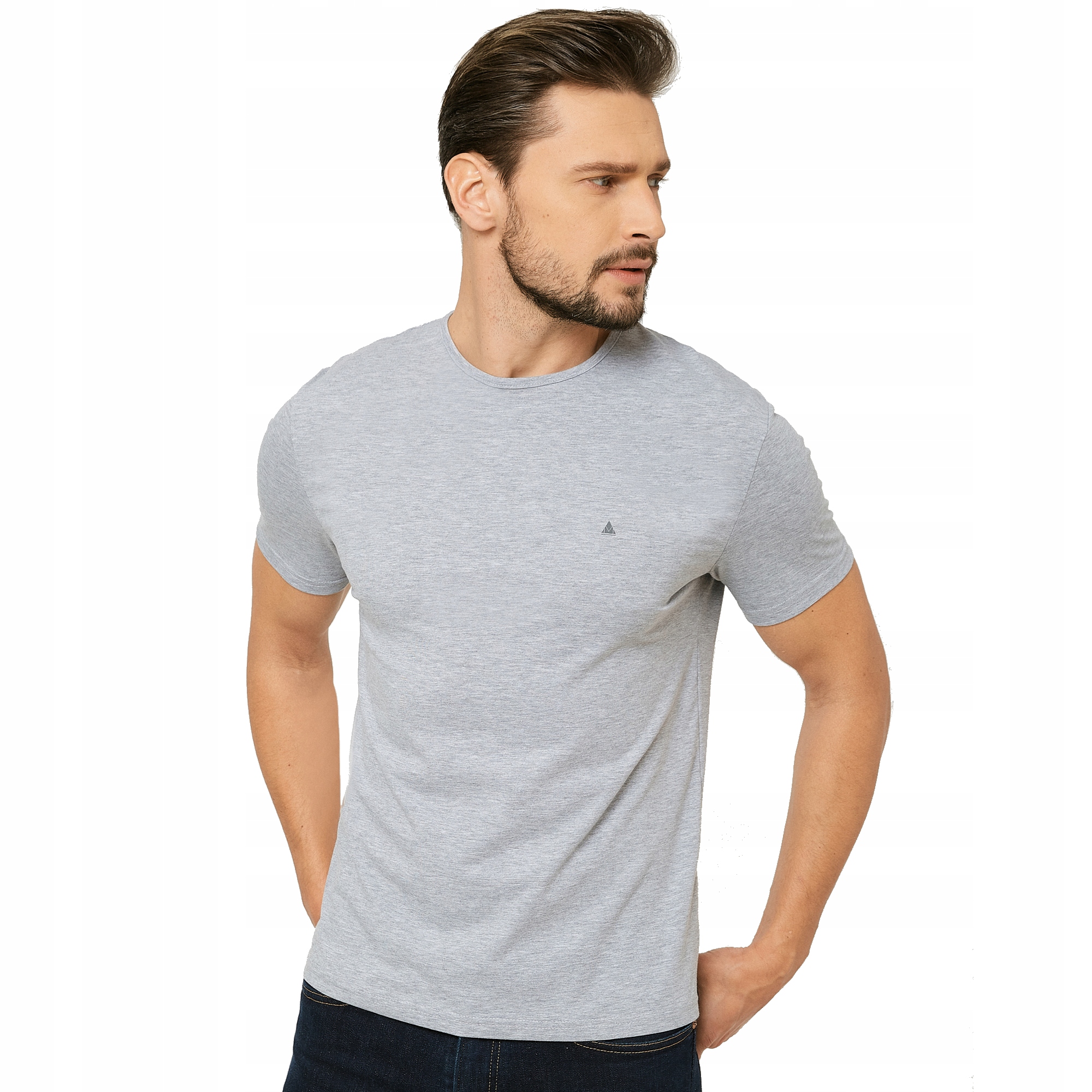 

Dopasowany T-shirt Koszulka Pod Marynarkę Slim M