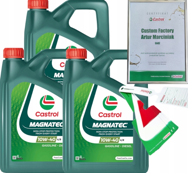 CASTROL MAGNATEC 10W40 A/B 12L VW 501 01 / 505 00 + ZAWIESZKA