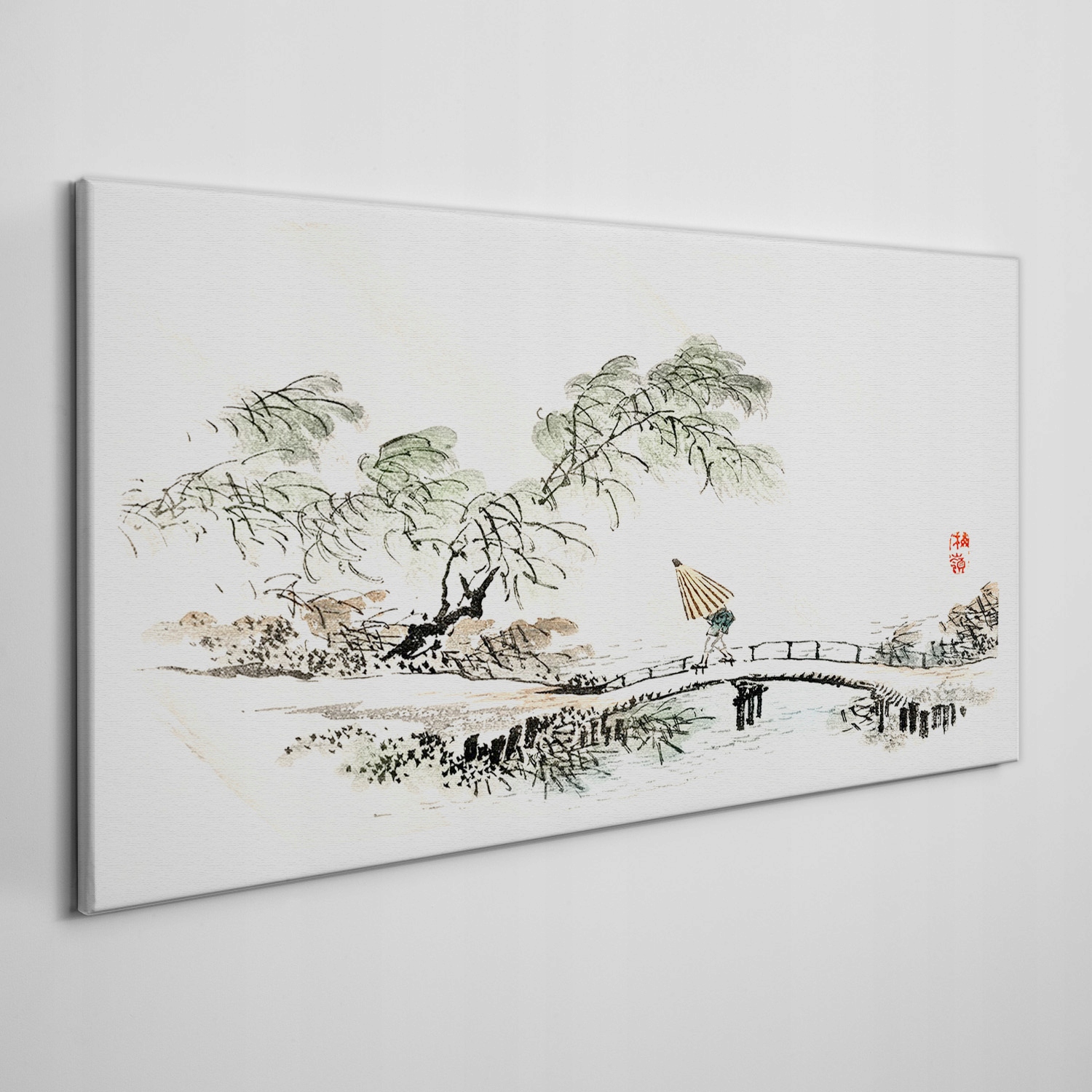 

Płótno obraz na ścianę Rzeka most drzewa 100x50 cm