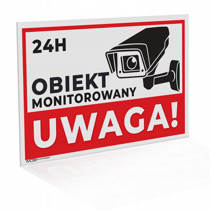 Tabliczka - monitoring obiekt monitorowany 20x30 cm