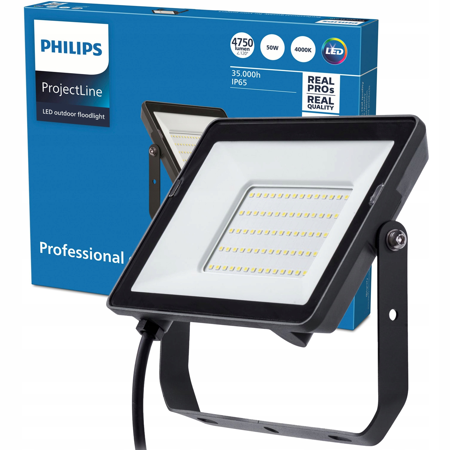 Led Zářič Philips Lampa 50W 4000K IP65 Halogen Venkovní Projectline