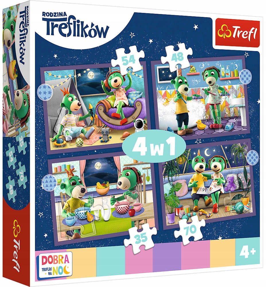 

Trefl Puzzle 4W1 Dobranoc Rodzina Treflików 4+