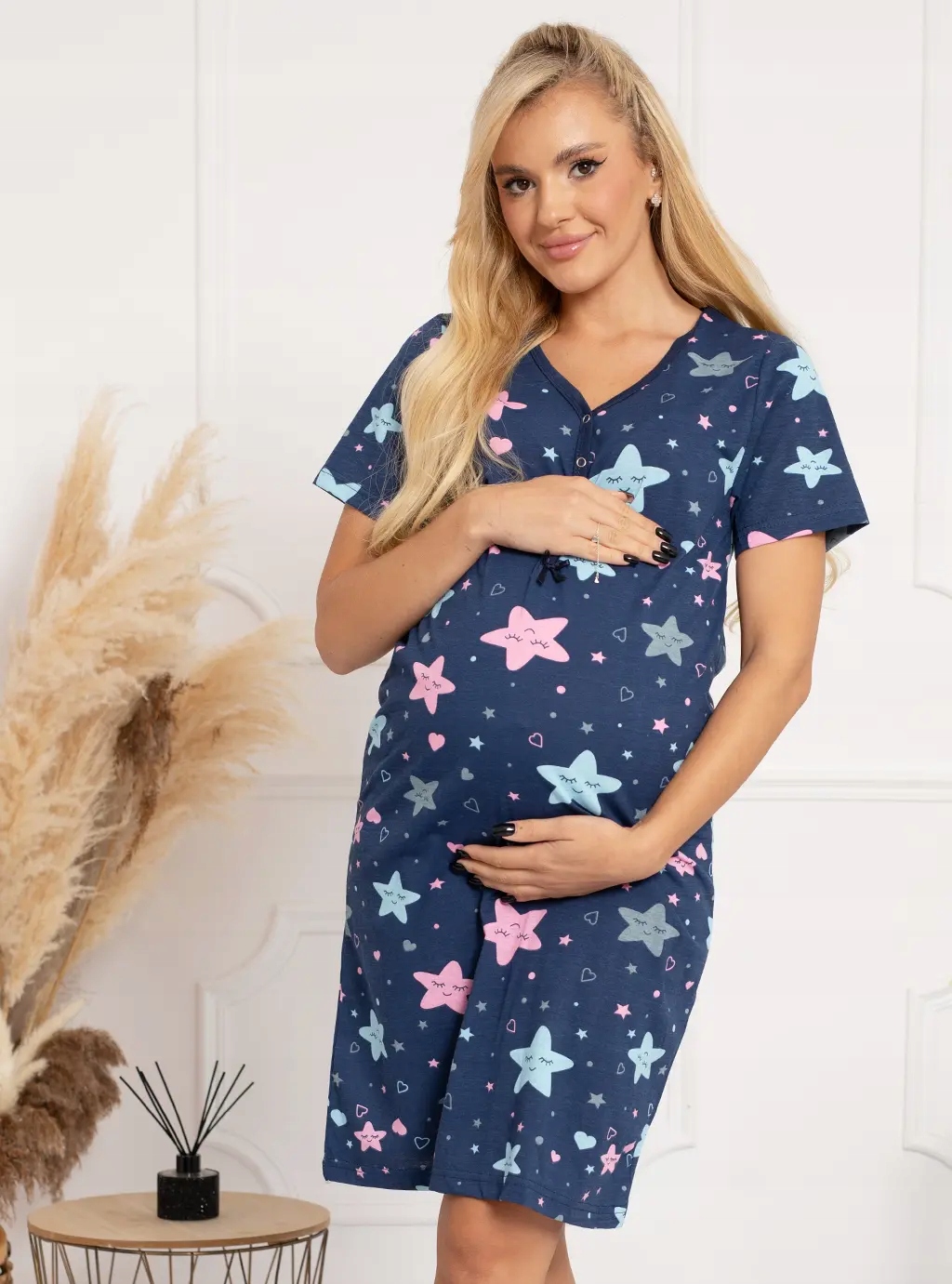 KOSZULA NOCNA PIŻAMA CIĄŻOWA PORODU KARMIENIA S Marka Formommy