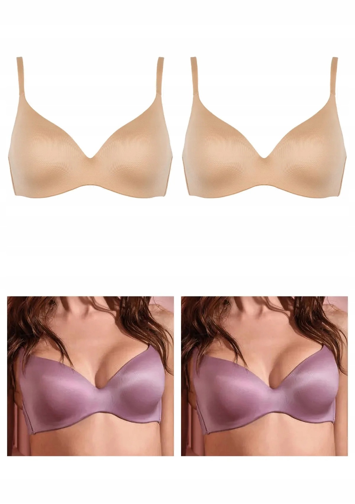 Lormar One podprsenka 4 ks 2x hnědá 2x růžová 75C