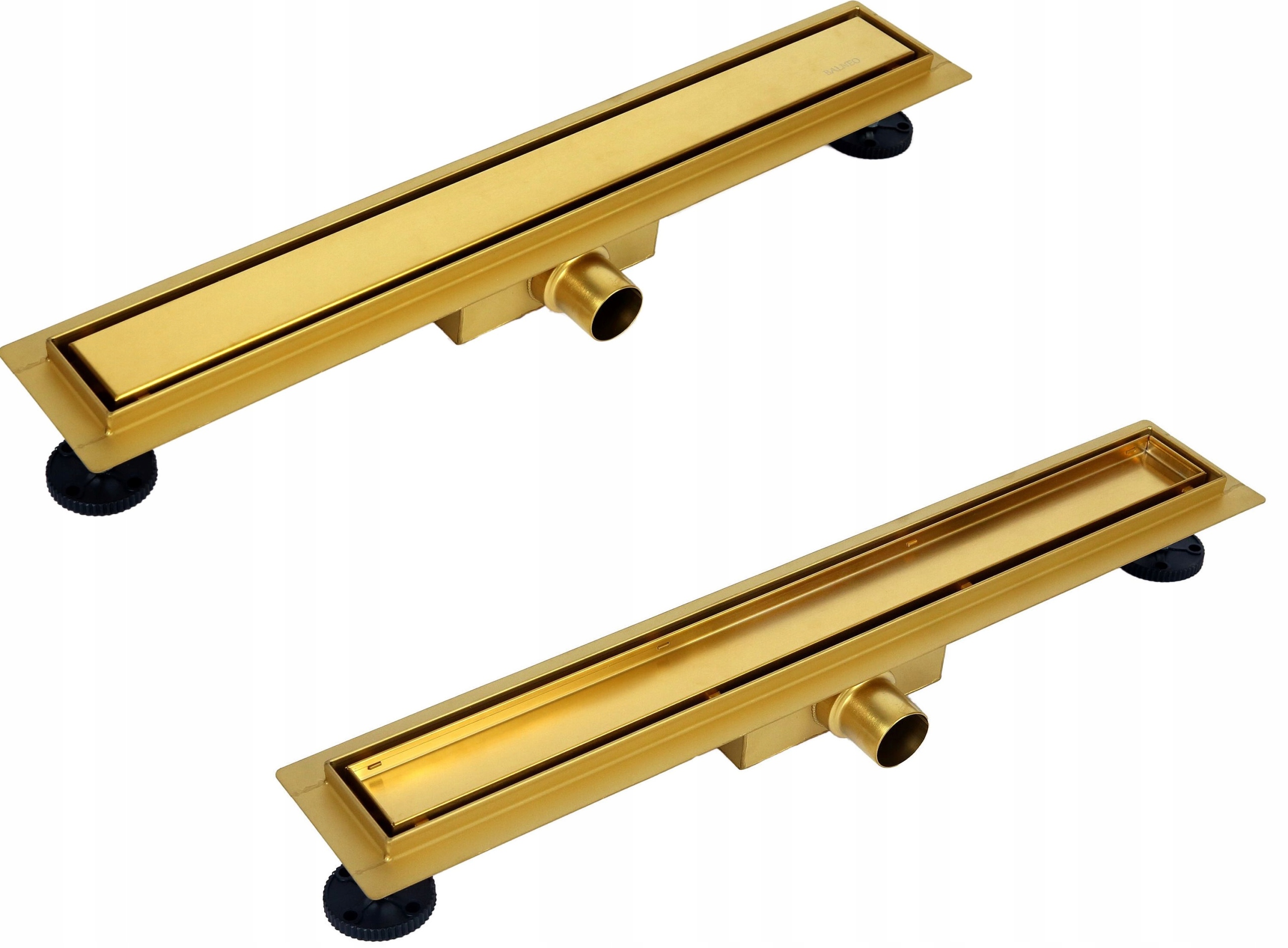 

Złoty Odpływ liniowy Balneo 90 cm 2w1 powłoka Pvd