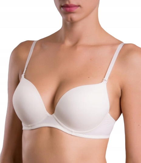 

Biustonosz biel biały 80C Acousma push-up gładki C