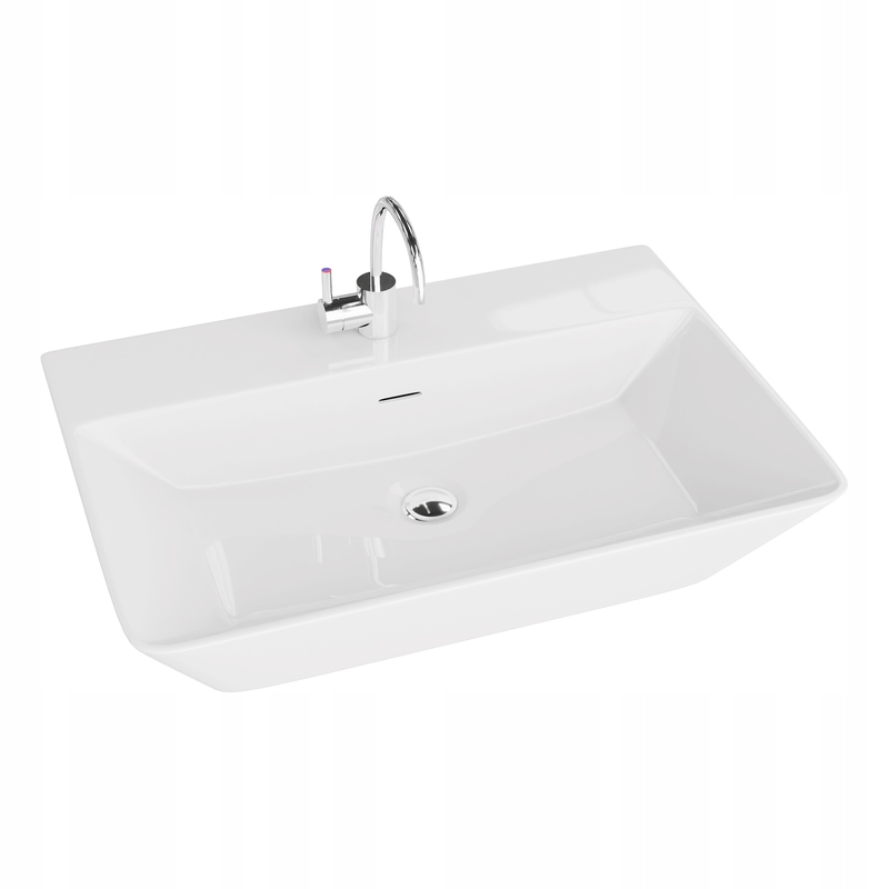 Elegantní umyvadlo na desku Cabrera Grande z porcelánu obdélníkové