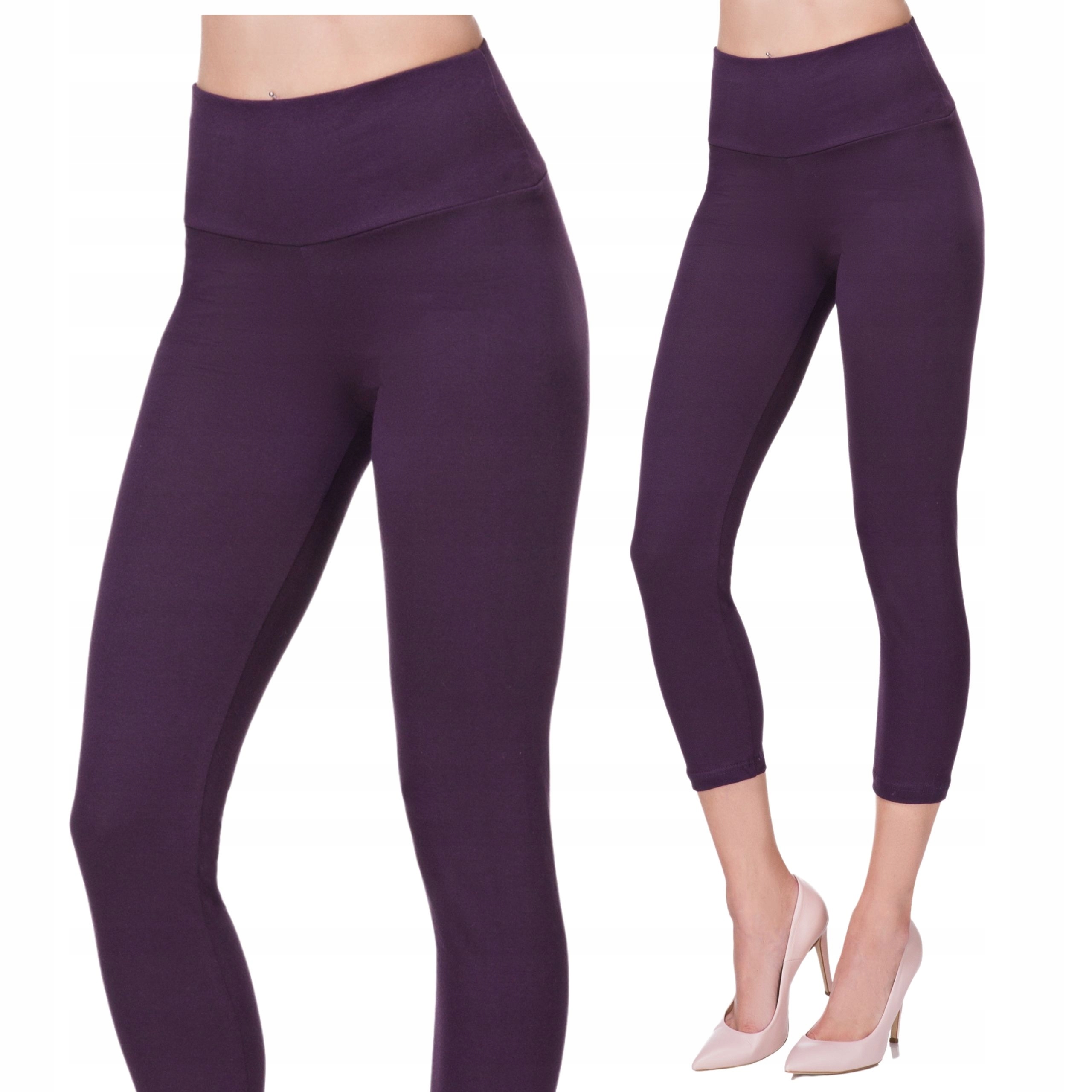 

Damskie Legginsy 3/4 Rybaczki Z Wysokim Stanem M