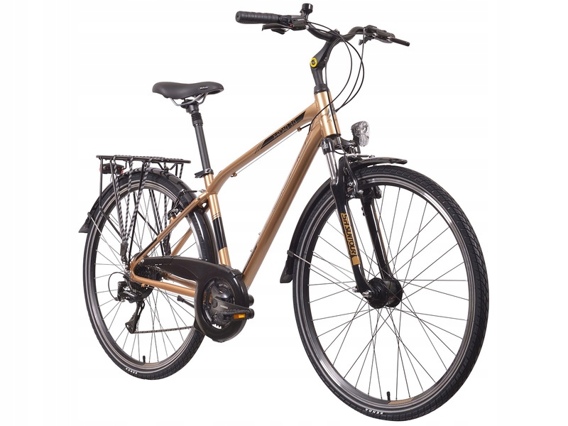 Rower trekkingowy Indiana X-Road 3.0 M23 28 cali męski Brązowo-czarny