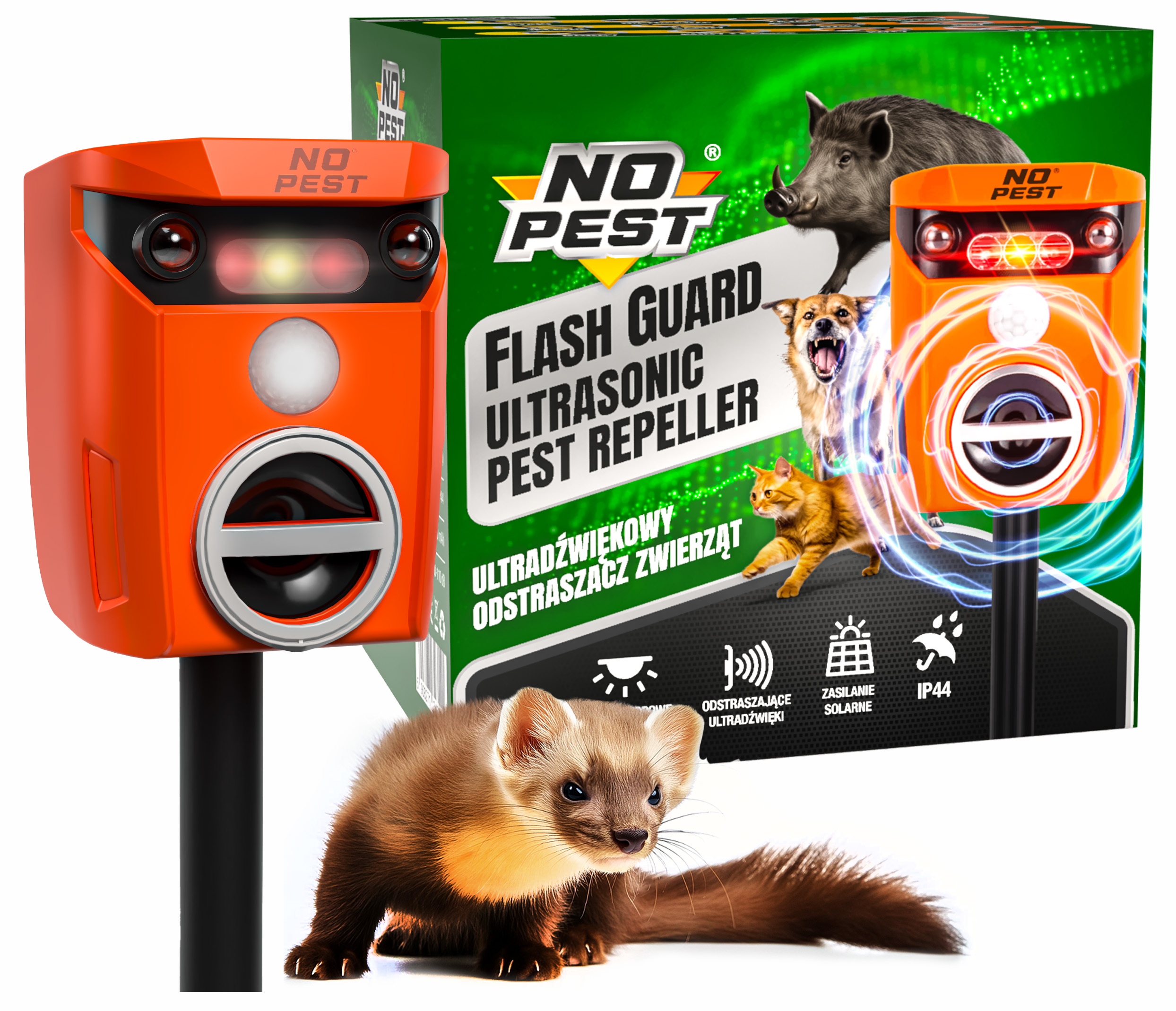 Ultrazvukový Odpuzovač Kun Proti Kunám No Pest Flash Guard