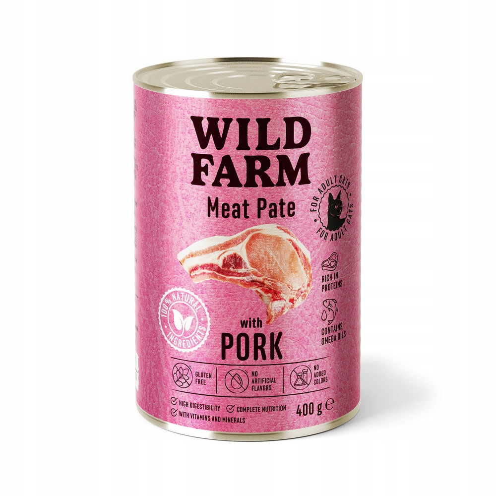 10X Wild Farm Pate with Pork 400g bezlepkové krmivo pro kočky