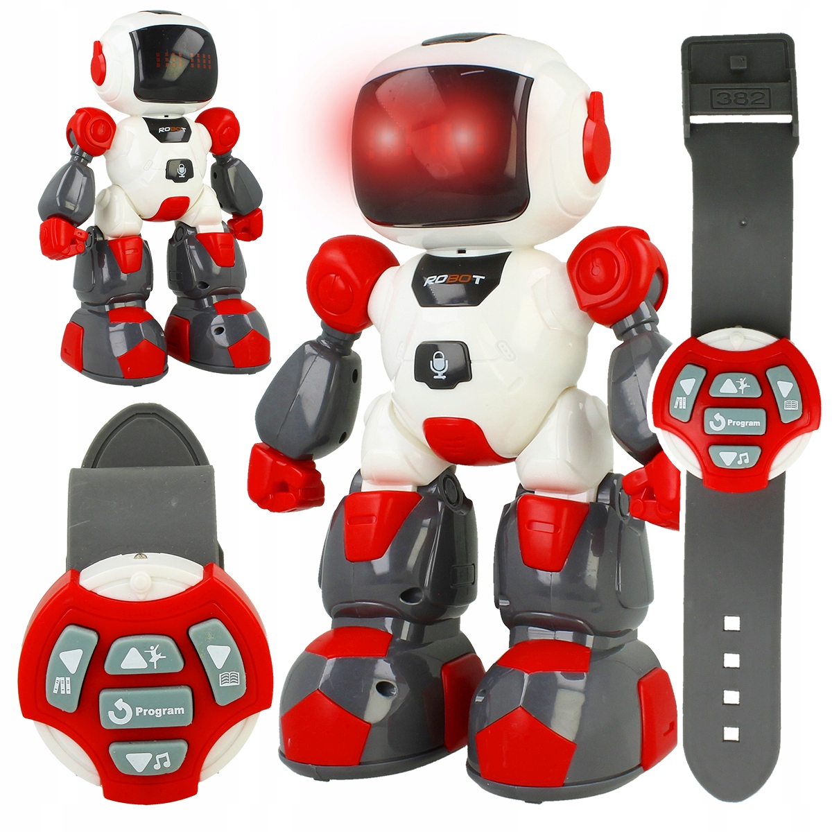 ZDZDALNIE STEROWANY ROBOT NA PILOTA RC DŹWIĘK ŚWIATŁA NAGRYWANIE INTERAKTYW