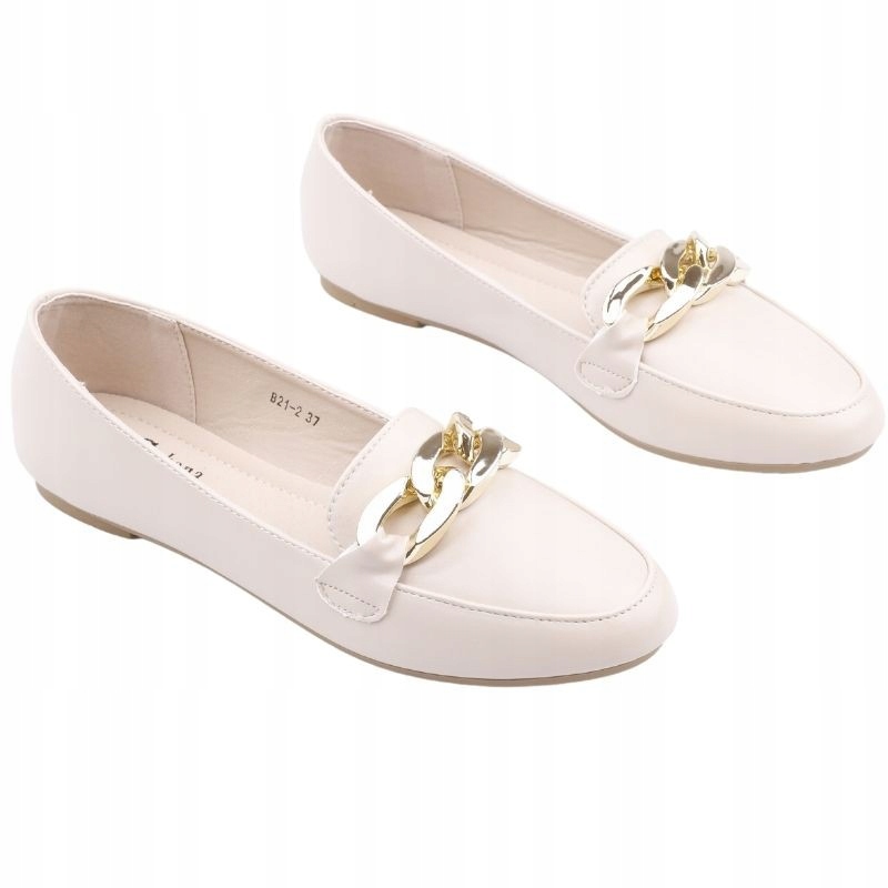 MOKASYNY DAMSKIE PÓŁBUTY WSUWANE PŁASKIE BEŻOWE Płeć kobieta