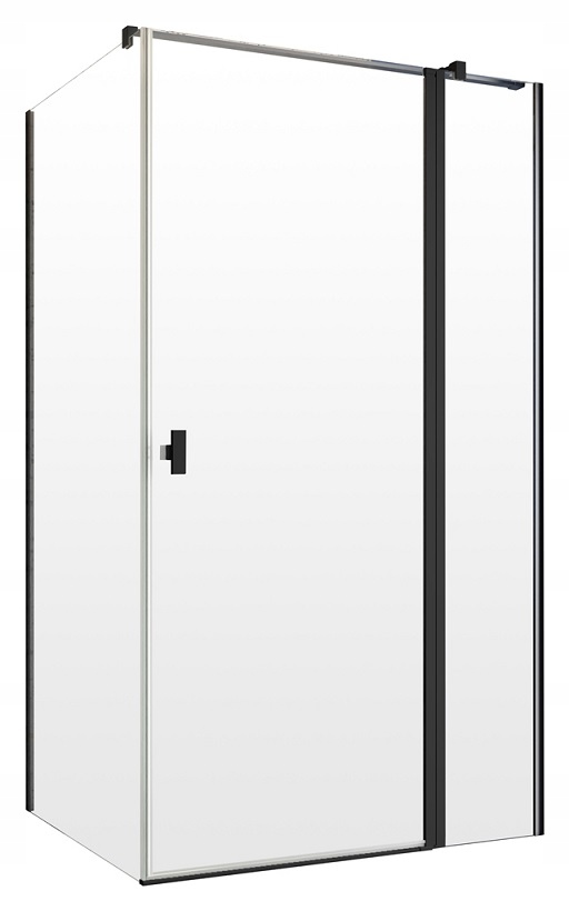 Kabina Radaway Nes Black Kdj II 90x75 prawa przej