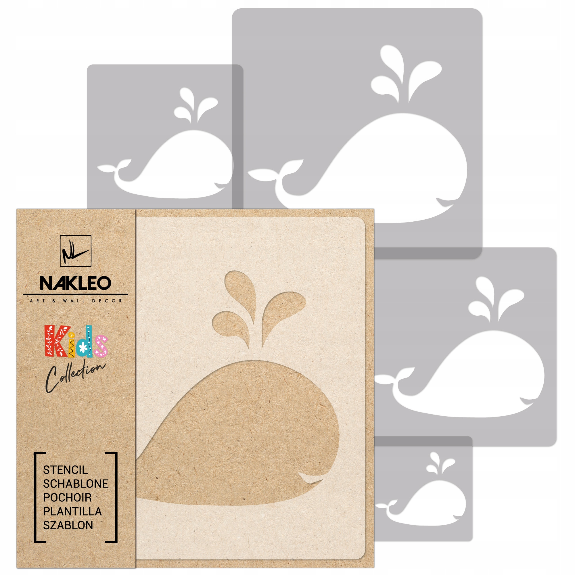 

Szablony Malarskie Wielokrotne 5 szt // Wielorybki