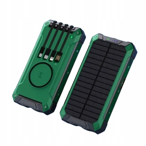 Bot Solární powerbanka SP5 1 panel 20000mAh s kabely zelená