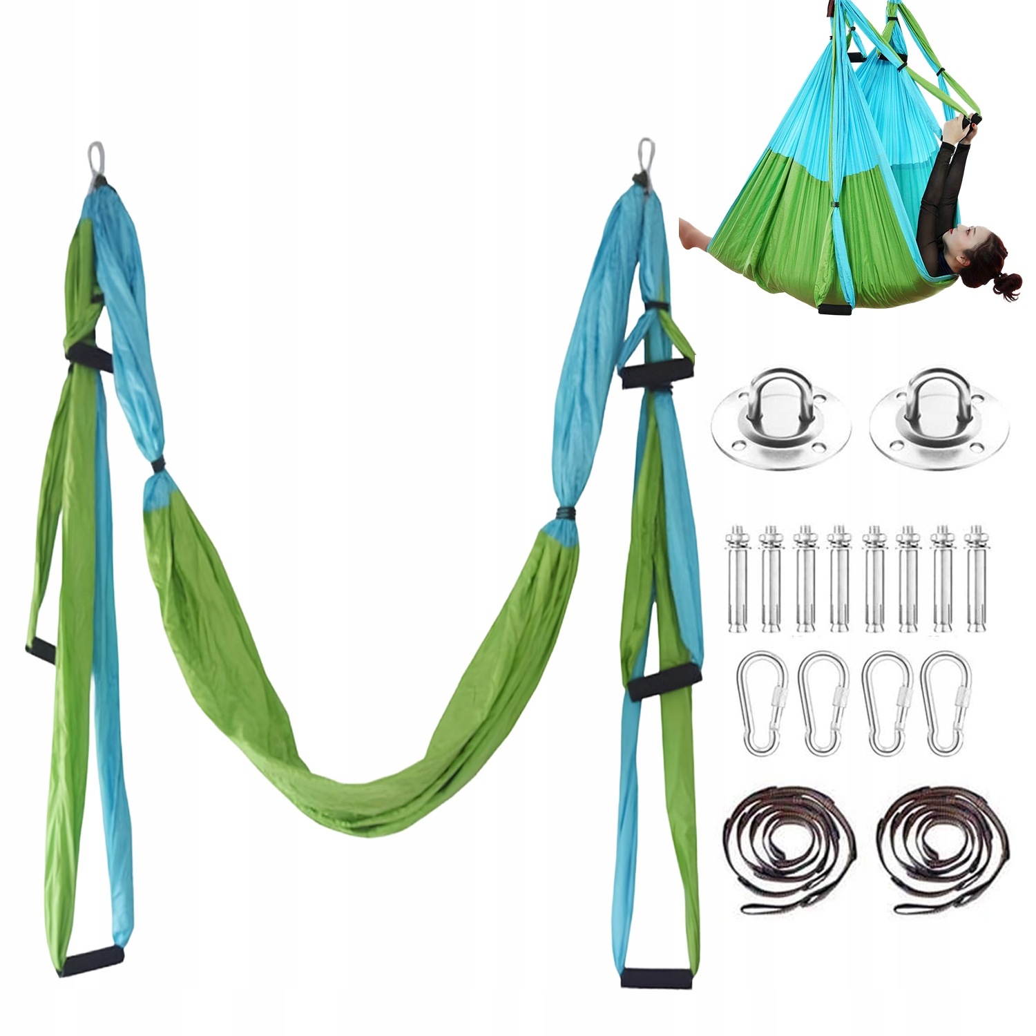 Hamak Chusta Akrobatyczna Sensoryczna Aerial Joga Do Ćwiczeń Z Uchwyt