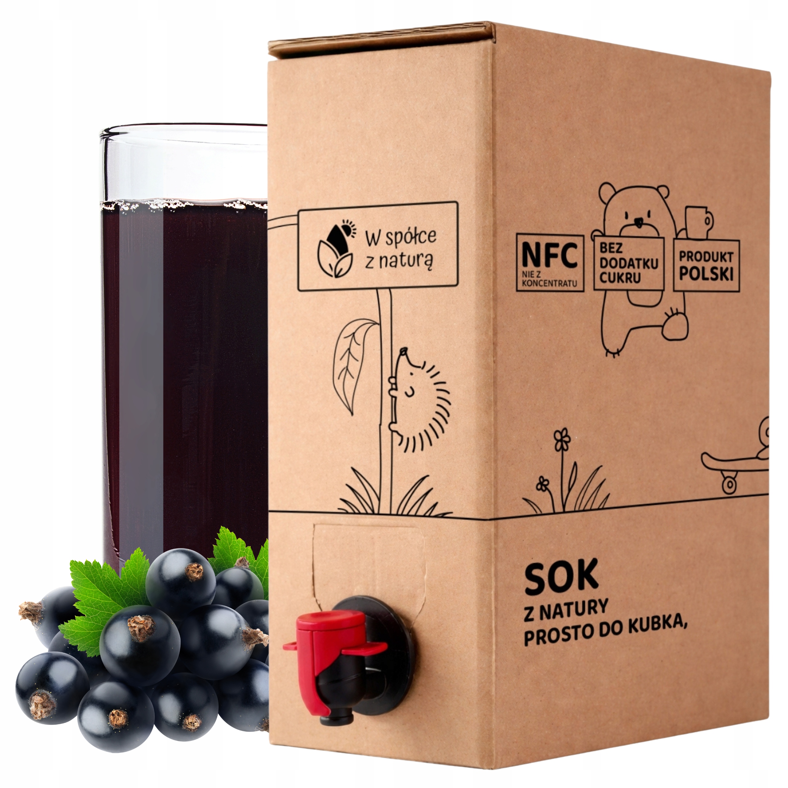 Sok z Czarnej Porzeczki Tłoczony 3L Naturalny Nfc Czarna Porzeczka 100% 3L