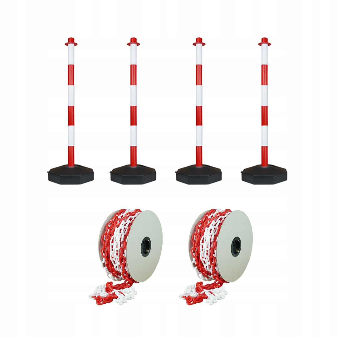 Výhradní sloupek 4x plastový řetěz 2x