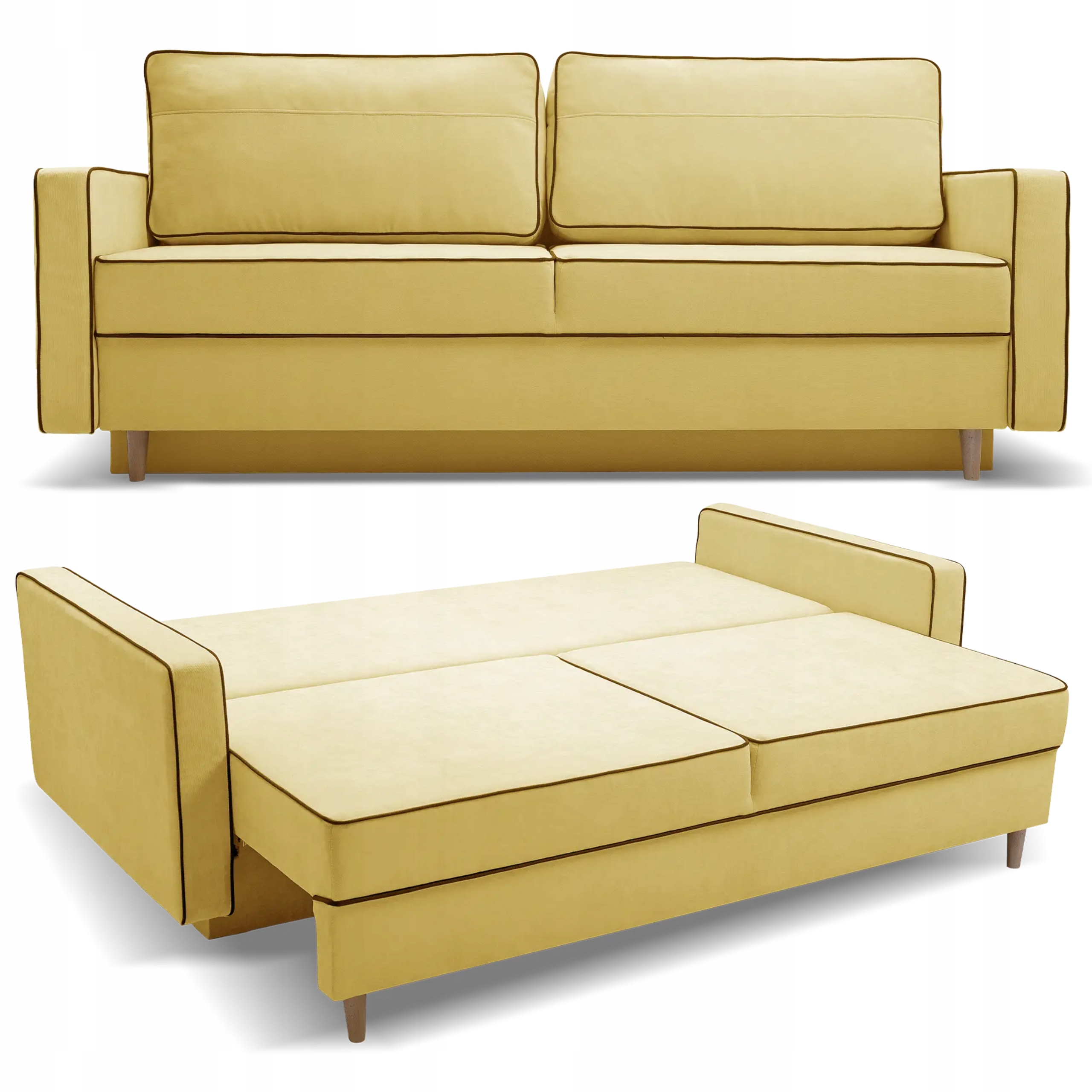 Pohovka Fasta rozkládací žlutá Kronos 43 velur pohodlná Výrobce