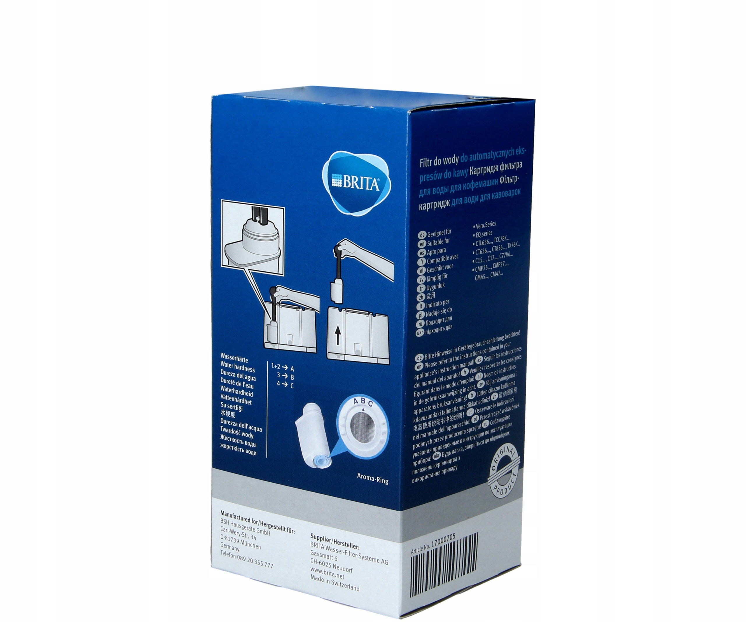 FILTR wody ekspresu Bosch Brita Intenza TCZ7003 Kod producenta 17000705