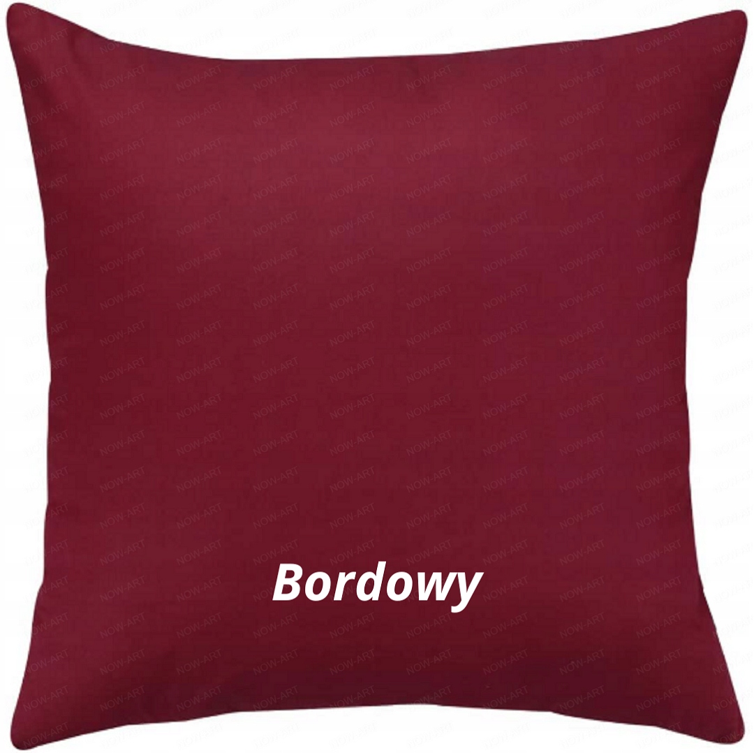 POSZEWKA NA PODUSZKĘ 40x40 GŁADKA DUŻO KOLORÓW Wzór dominujący Gładki