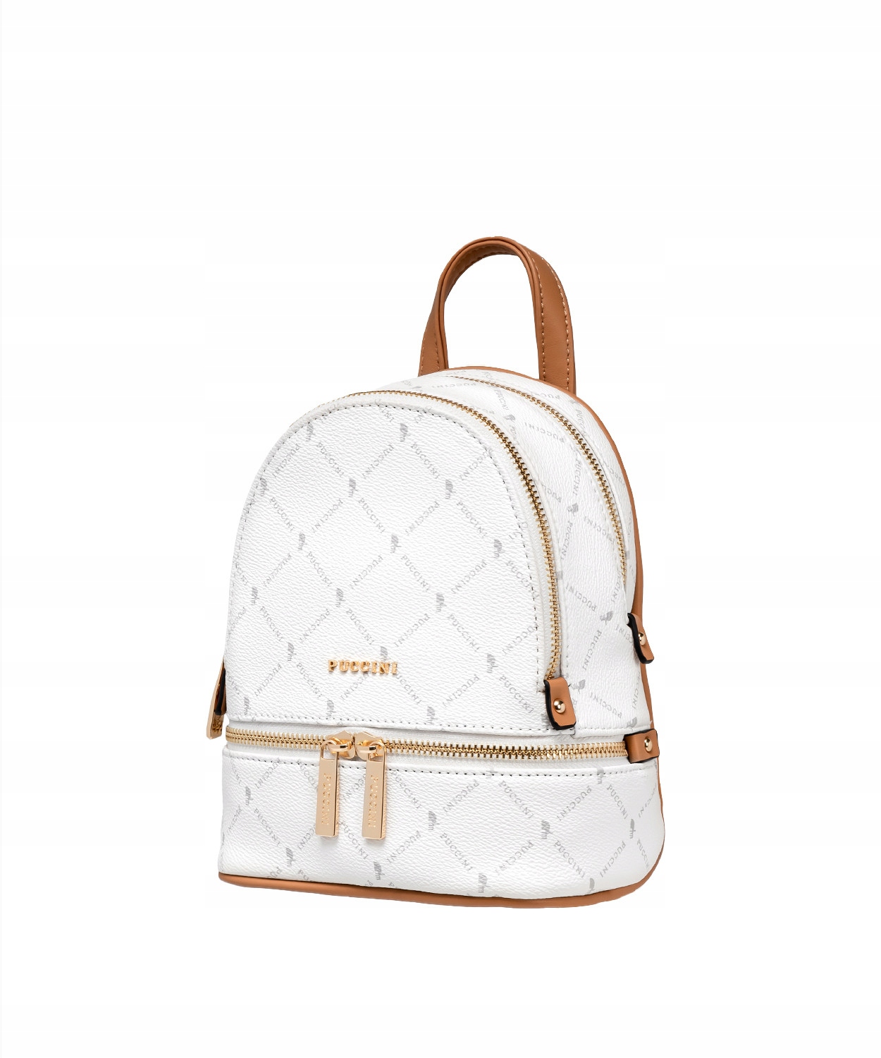 Mini Batoh Puccini Monogram Bílý BLXP0043