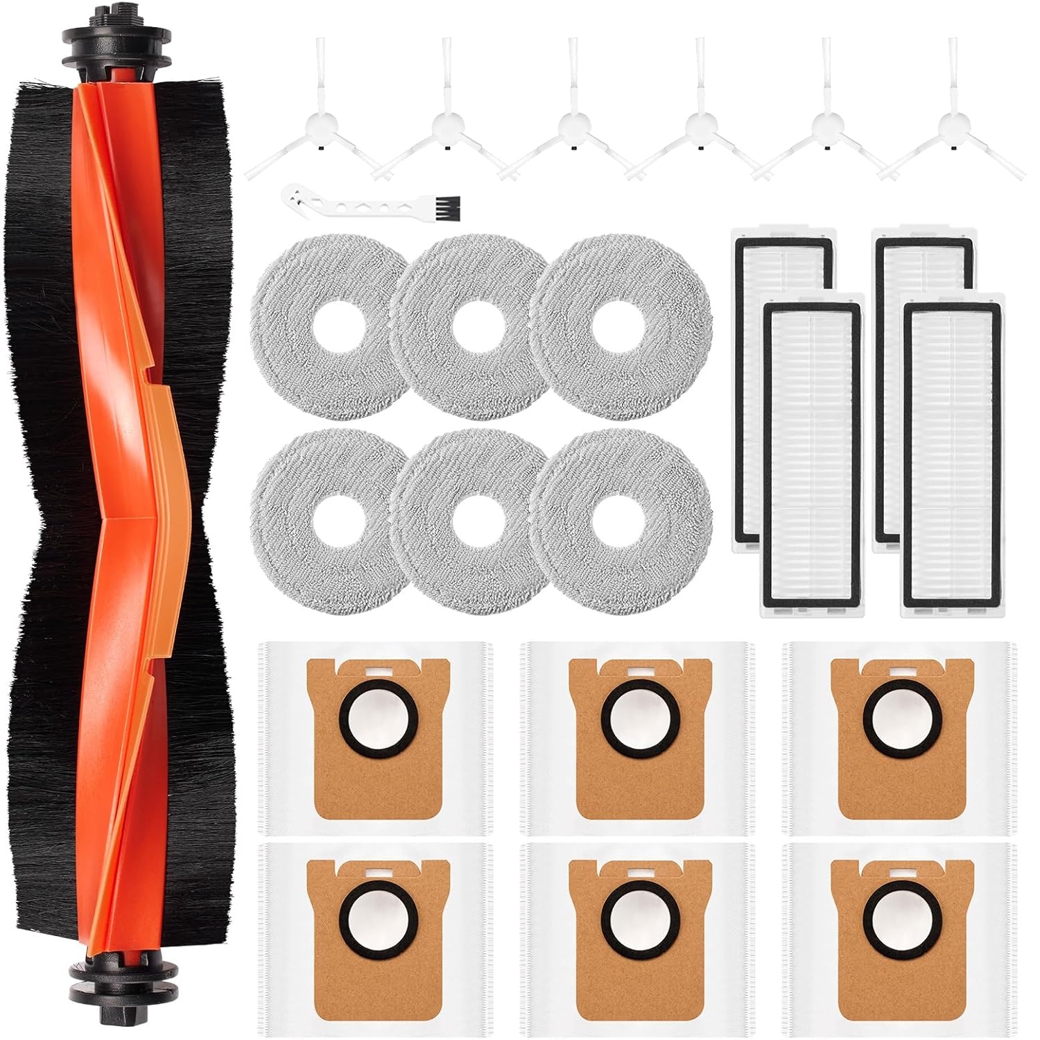 Akcesoria Do Xiaomi Robot Vacuum X20+ Zestaw Szczotki Filtry Worki Mopy