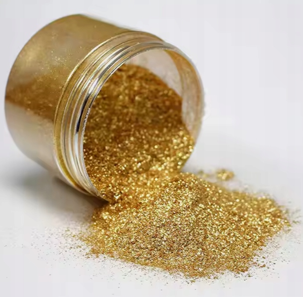 Brokát sypký, Zlatý, dekorace, Zdobení 1000 g