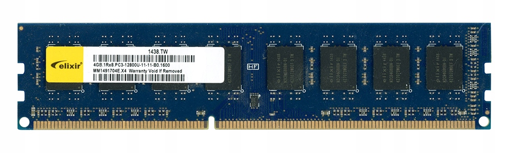 Elixir 4GB DDR3 1600MHz PC3-12800U Non-ecc