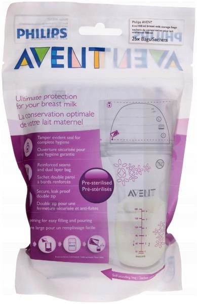 AVENT torebki do przechowywania pokarmu 180 ml