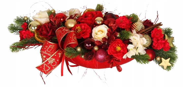 

Stroik Na Komodę Święta Kwiaty Mydlane Dekoracja