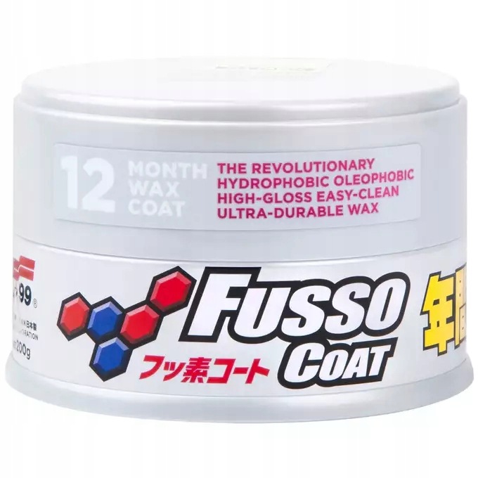 Wosk Twardy SOFT99 Fusso Coat 12 Months Wax Light Jasny 200g