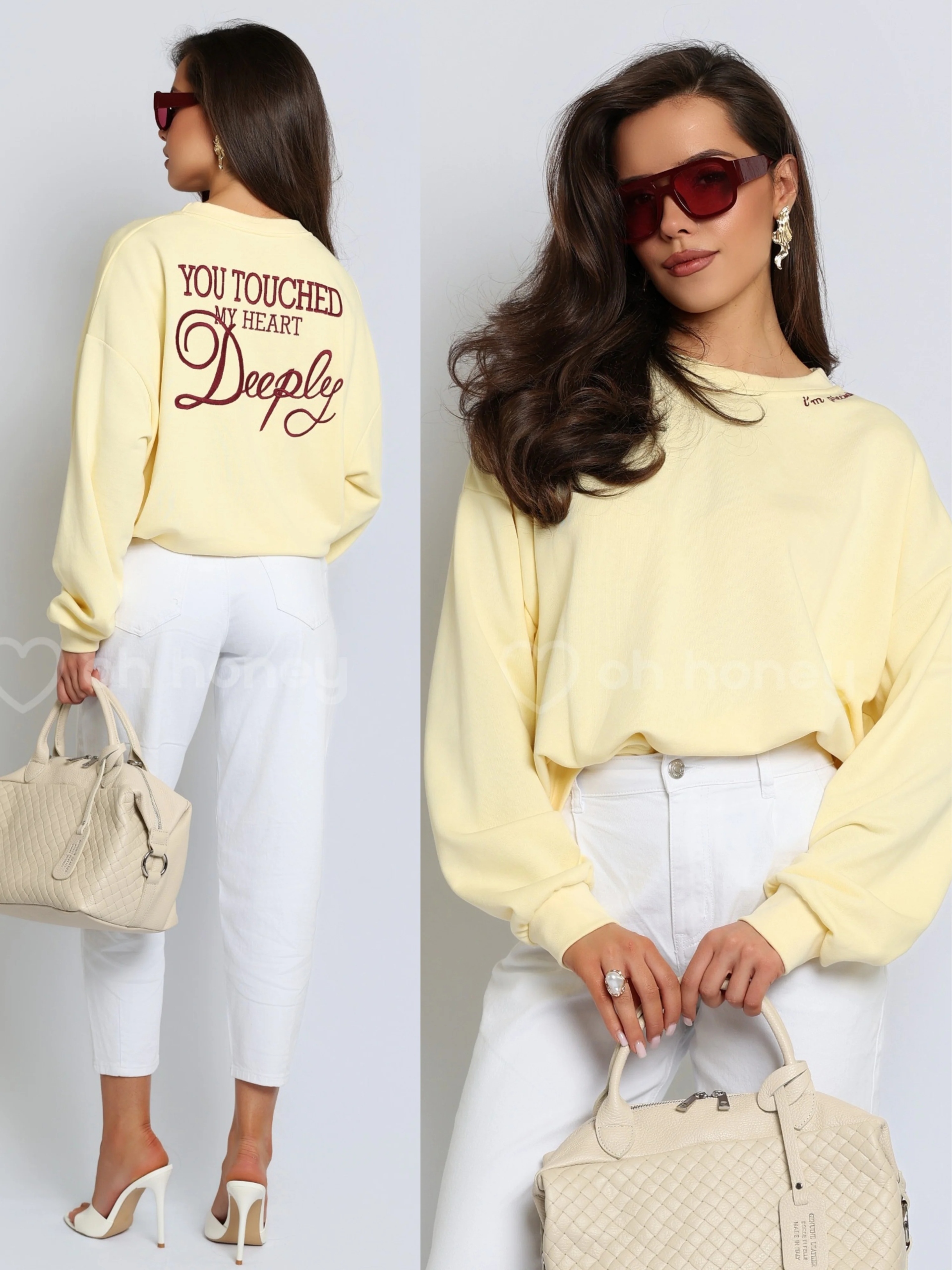 Mikina s bavlnou Deeply žlutá