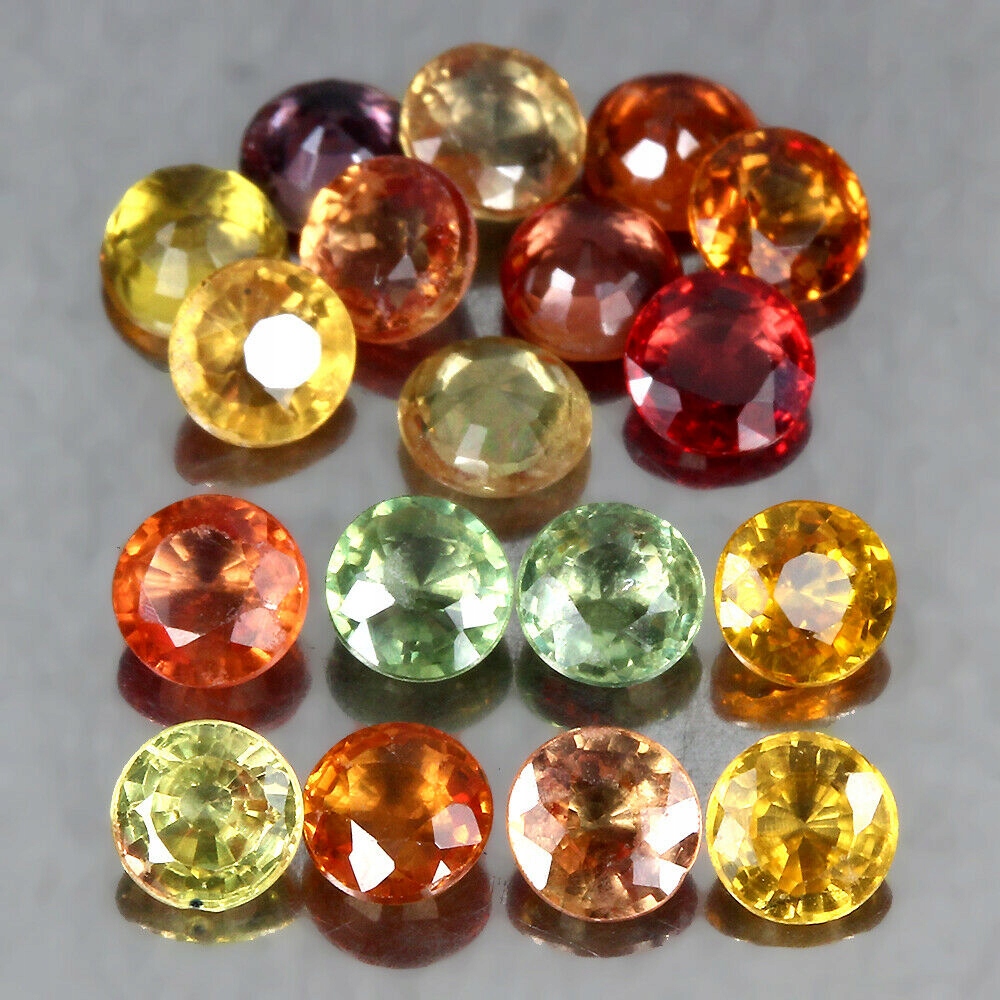 Přírodní kameny safíry Songea 4.97ct 18 kusů