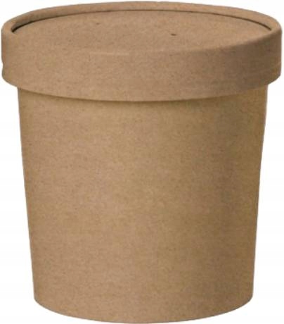Miski papier kraft do zup z wieczkiem 770ml 25 szt Kod producenta K7564  K7574