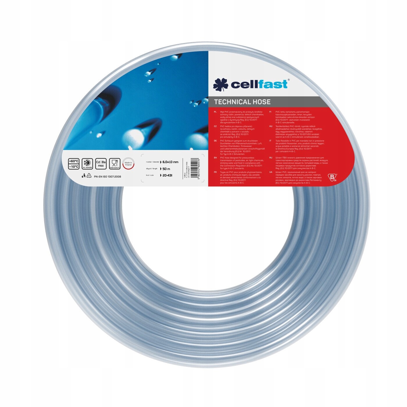 

Wąż techniczny niezbrojony 6x1mm 50m 20-431