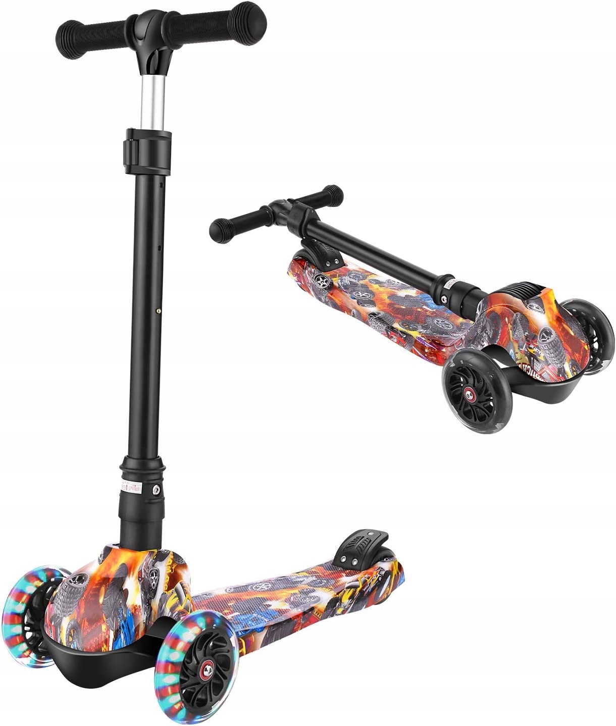 Hulajnoga trójkołowa balansowa ŚWIECĄCE KOŁA LED ! z uszkodzeniem !