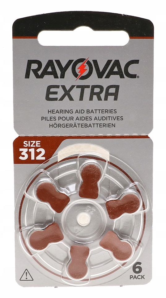 

6szt Baterie Słuchowe Rayovac Bateria 312 PR41