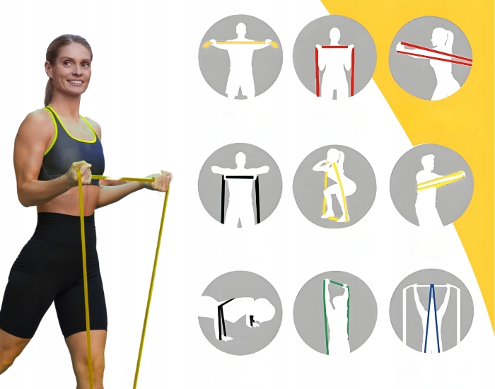 GUMA OPOROWA DO CWICZEŃ DO ROZCIĄGANIA POWERBAND OPÓR 2-7kg Model FM367