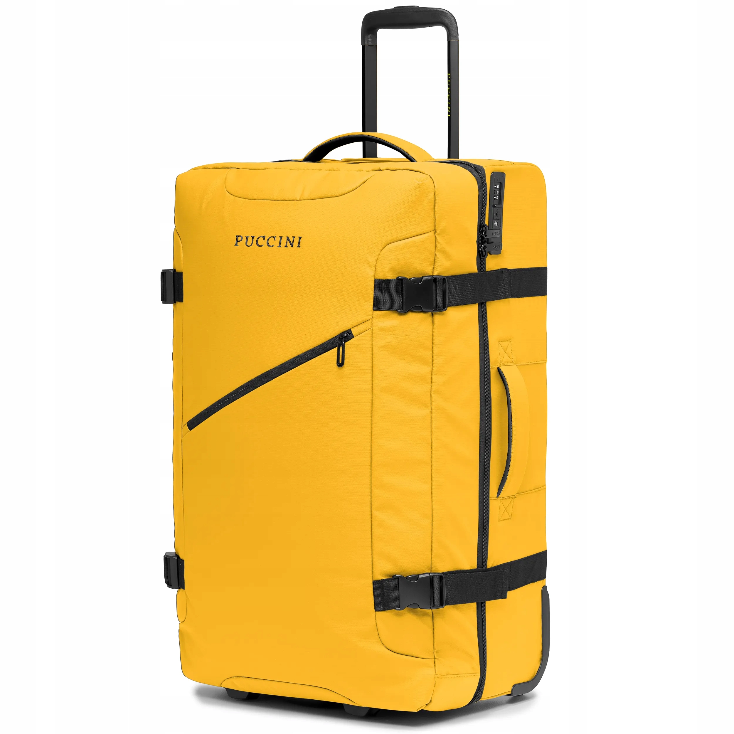 Walizka Duża Podróżna Miękka Na Kółkach Puccini Żółta EM50249A-6