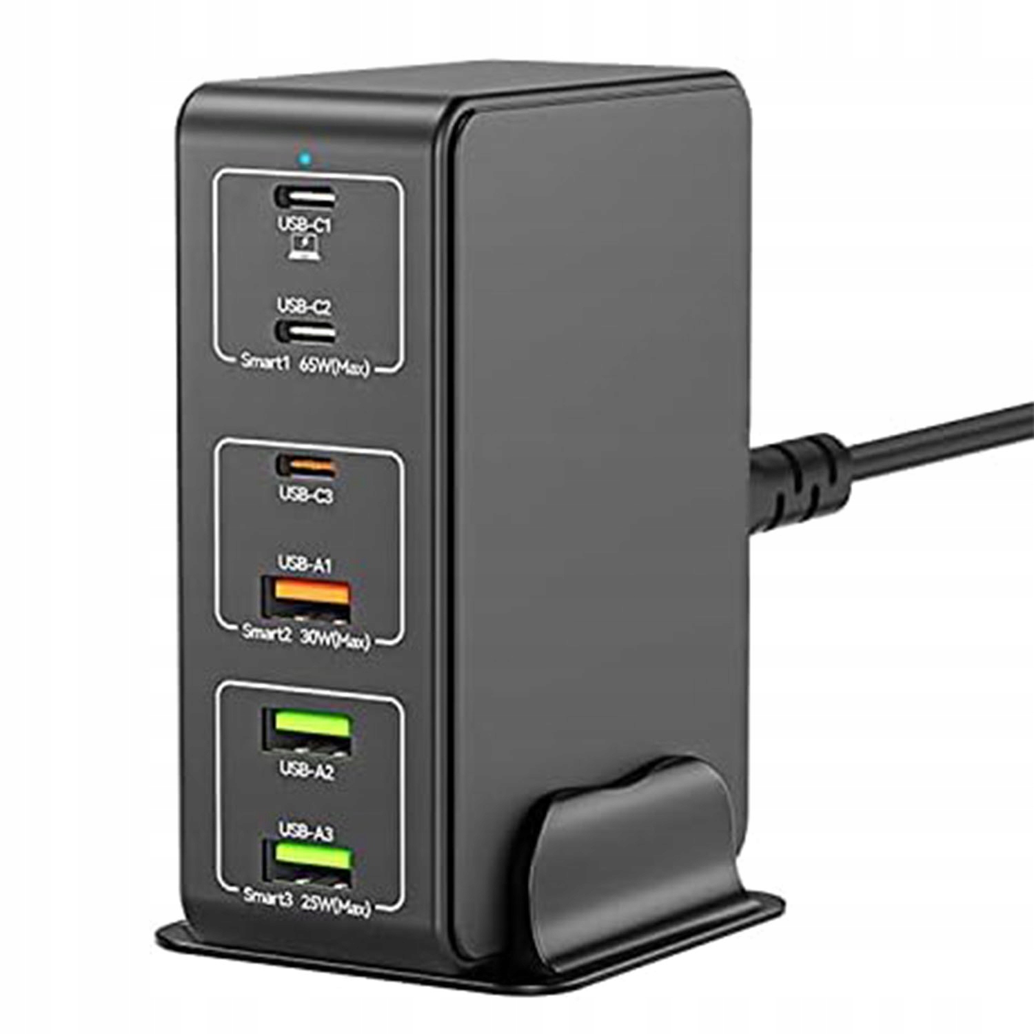 Ładowarka sieciowa 140W Szybka 6x Usb Typ C Usb-c Qc 3.0