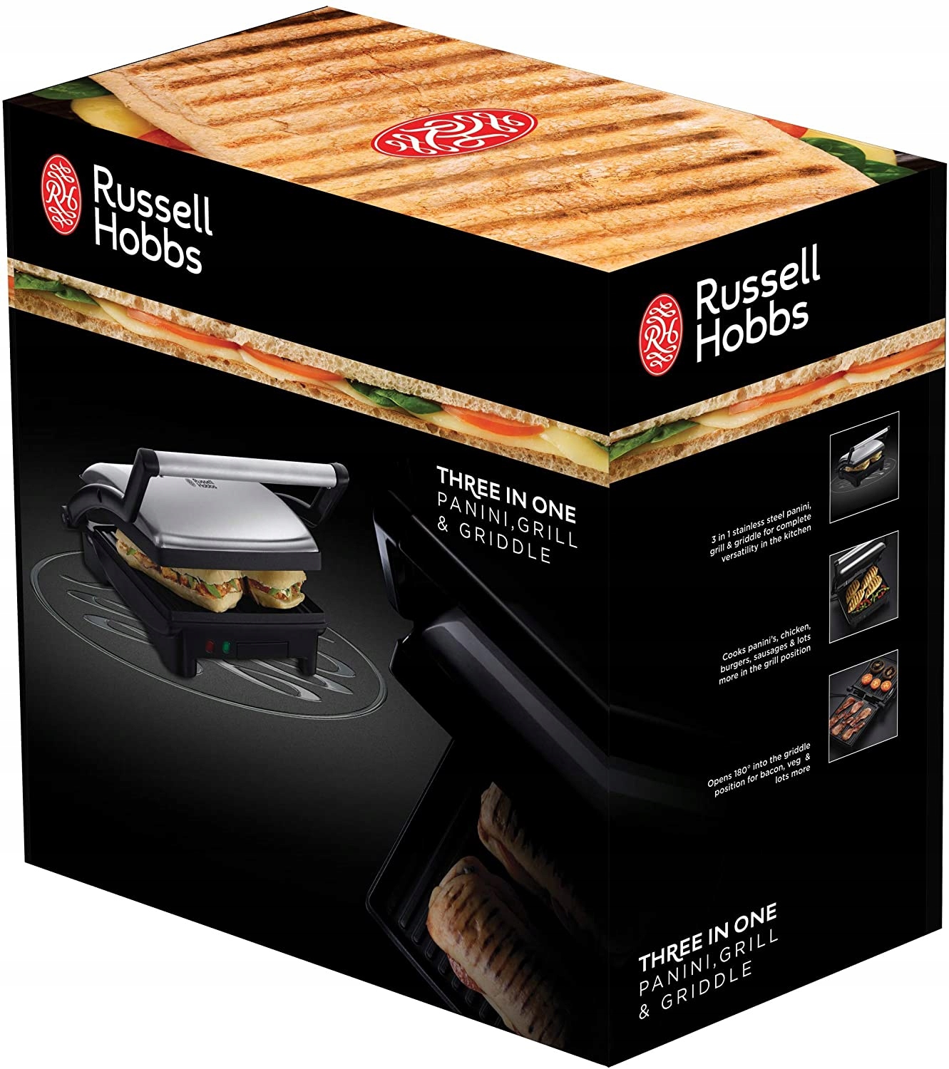 Elektrický gril toustovač Rusell Hobbs 17888-56 1800 W panini sendvičové tousty