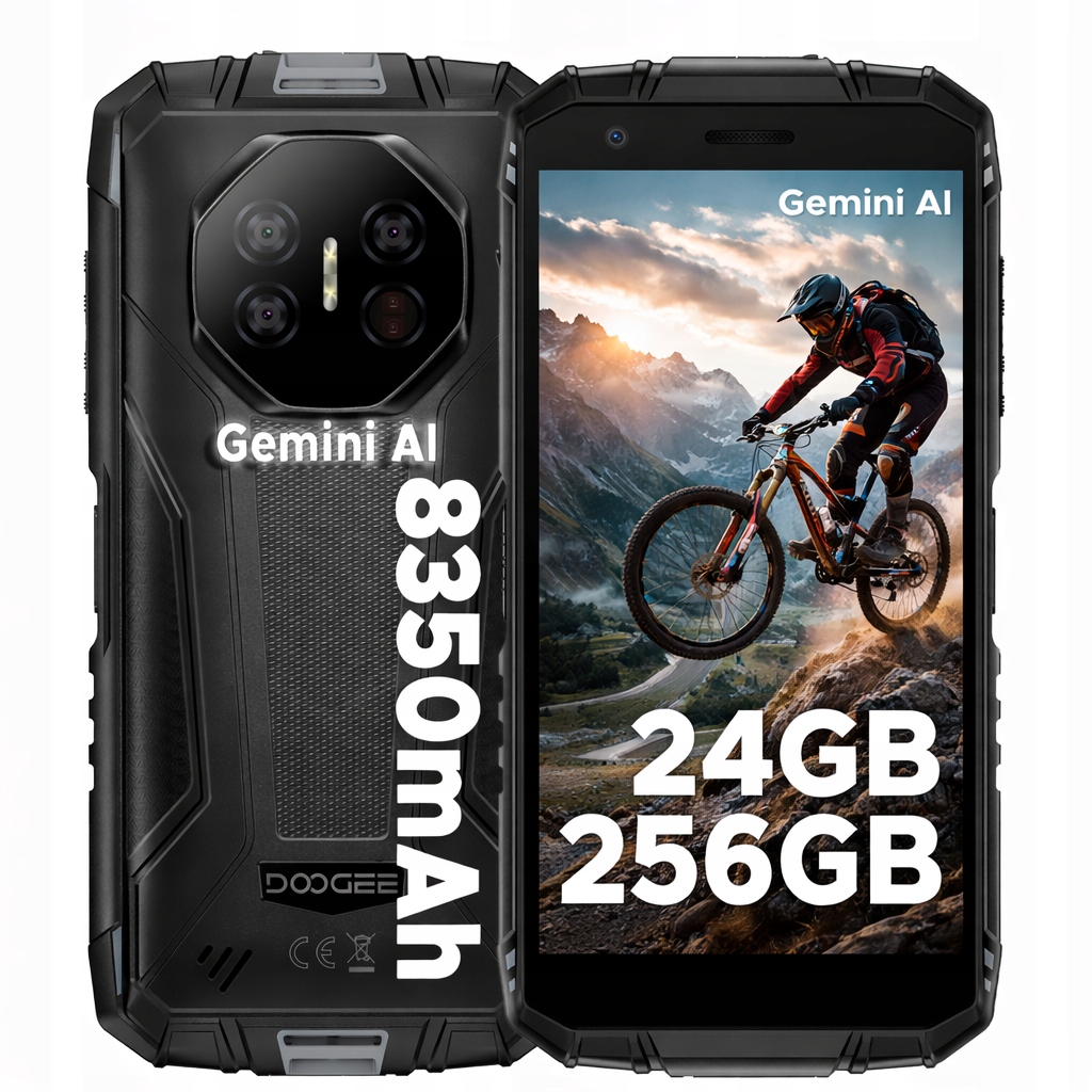 Pancéřový smartphone Doogee Fire3Ultra 8350mAh24+256GB IP69K/NFC/Vojenský/SIM