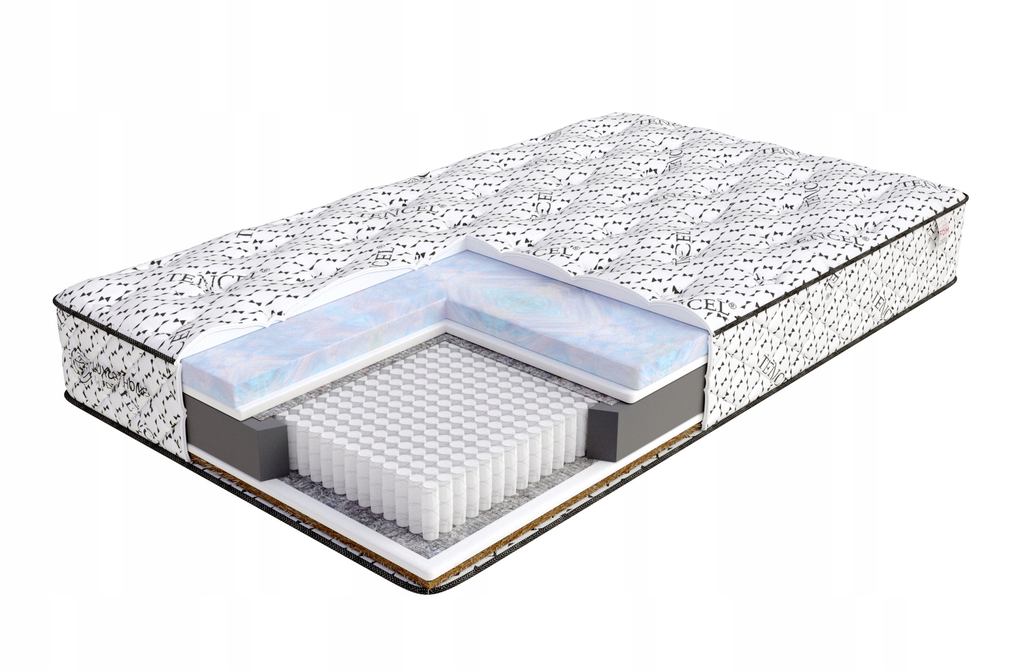 Matrace 180x200 Micropocket Kokosová pěna Bubblegum Naturalis Lunari