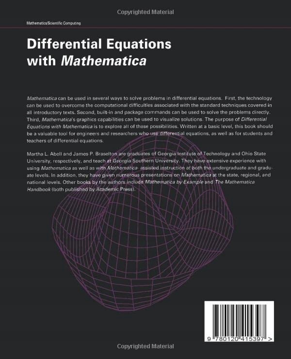 Abell, Martha L. Differential Equations with Mathematica Język publikacji angielski