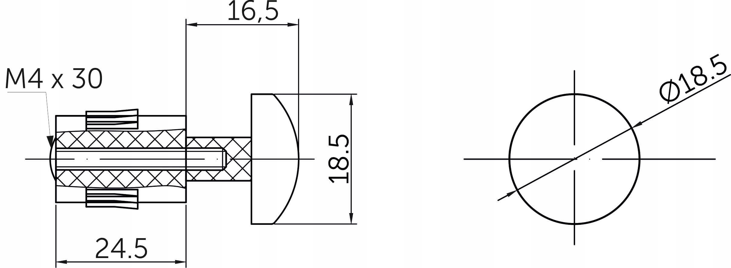 SREBRNA ZAŚLEPKA DO RELINGA CHROM relingowa do rury 16mm zakończenie reling Marka AKS