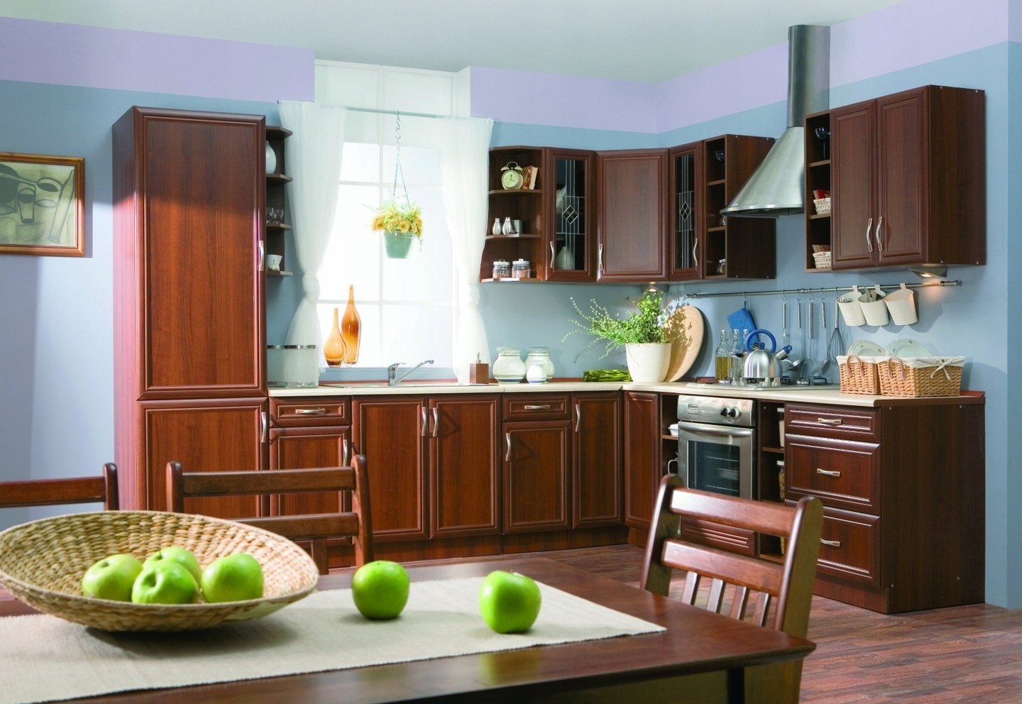 SZAFKA WISZĄCA Z WITRYNĄ G80S SYCYLIA orzech Marka Gała Meble