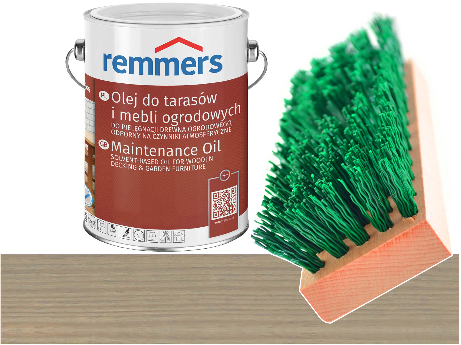 Remmers Pflege-ol olej na terasu 10L Stříbrnošedý