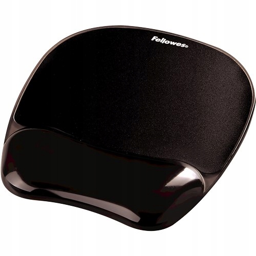 Fellowes podkładka pod mysz i nadgarstek żelowa Crystal, czarna